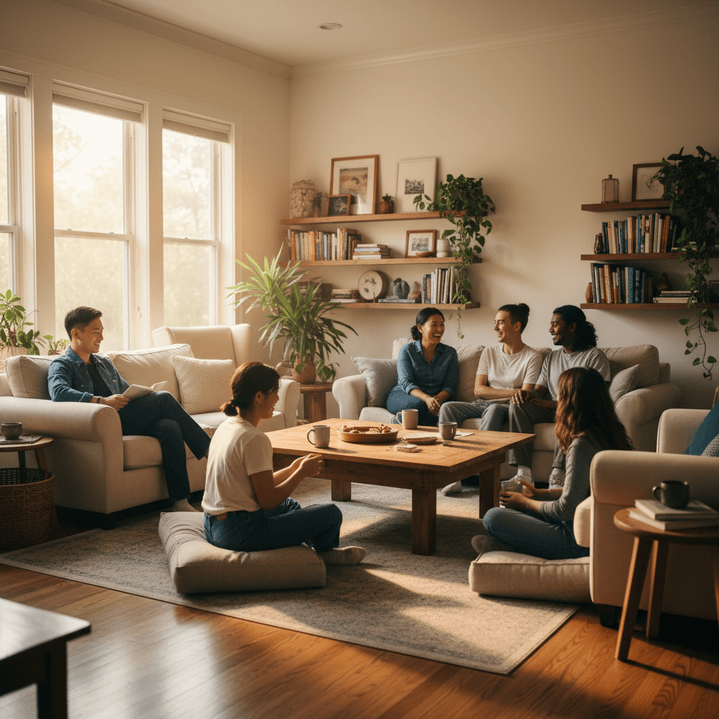 Residents in common area