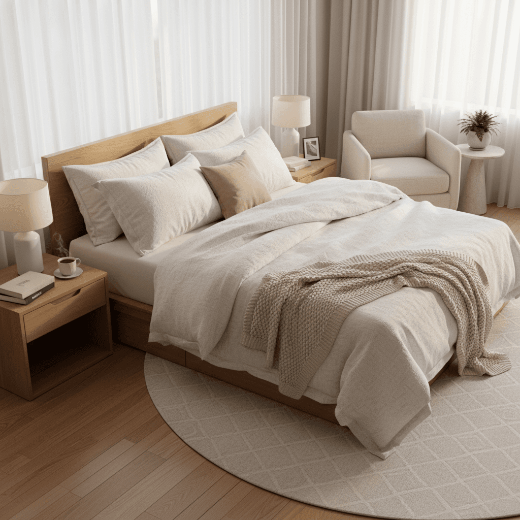 Fully furnished private bedroom at Harmony Hope